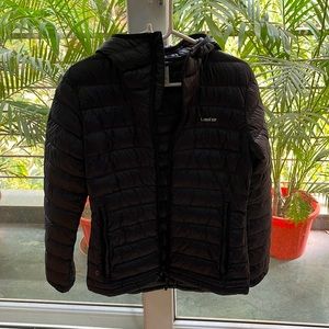 Decathlon Black Hooded Puffer Jacket